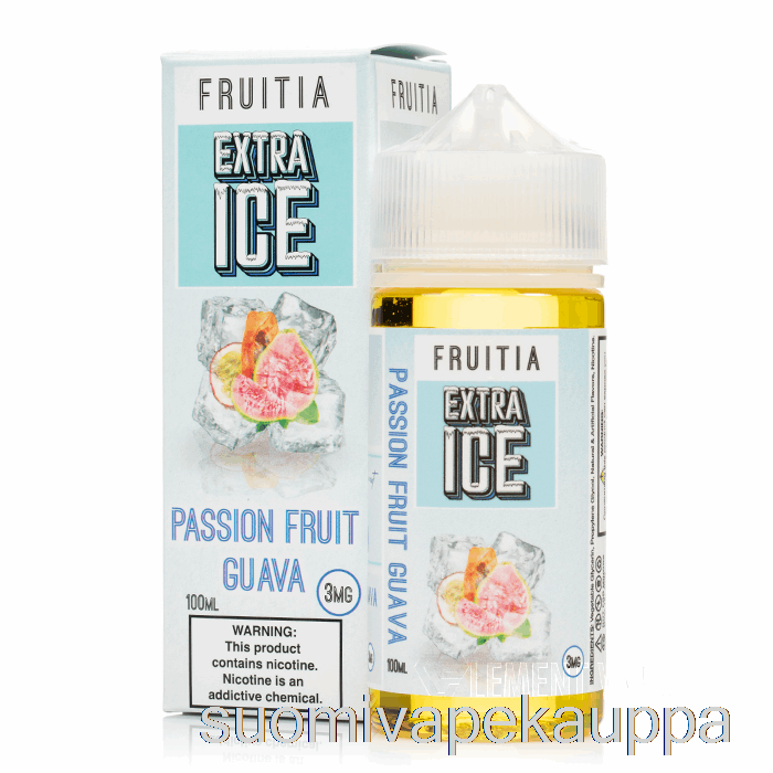 Vape Box Passionhedelmä Guava - Extra Jää - Fruitia - 100 Ml 6 Mg
